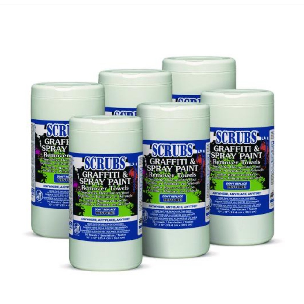 SCRUBS Graffiti & Spray Paint Remover Towels